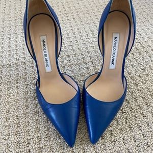Manolo Blahnik Leather D’Orsay pumps